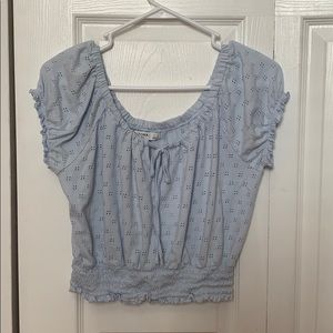 Off the shoulder crop top.